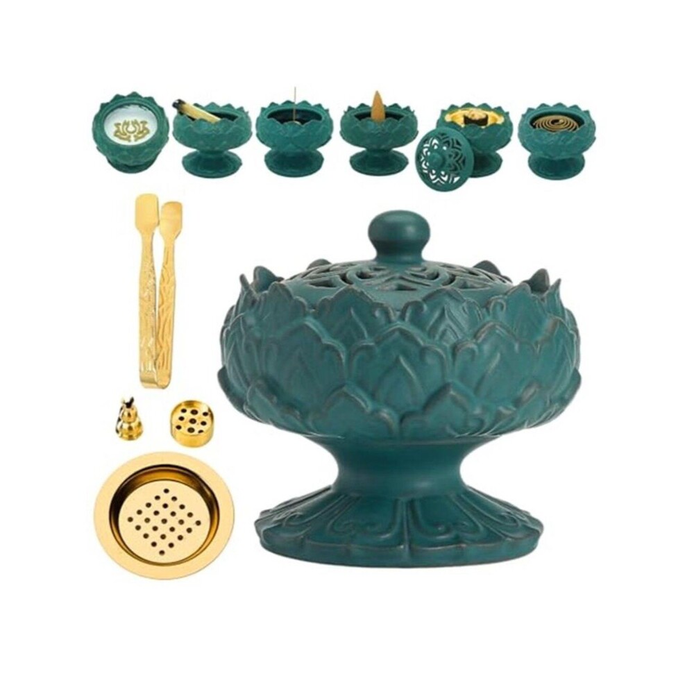 Ceramic Incense Burner for Frankincense, Bakhoor, Charcoal, Stick, Powder,